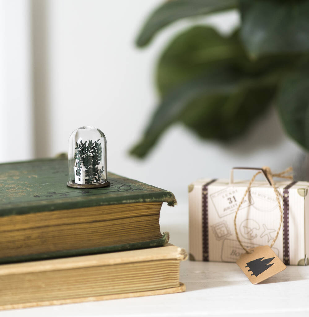 Paper Greenhouse Glass Bell Ornament By My Papercut Forest