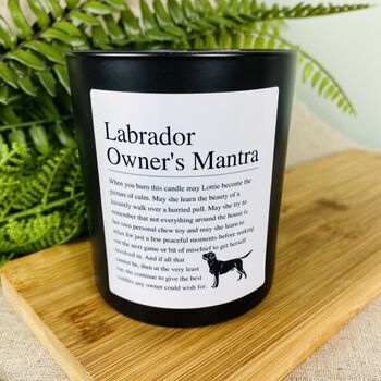 Fun Personalised Labrador Owner's Affirmation Candle, 4 of 11