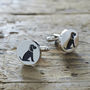 Daddy And Me Black Cocker Spaniel Cufflinks And Tag Set, thumbnail 3 of 8