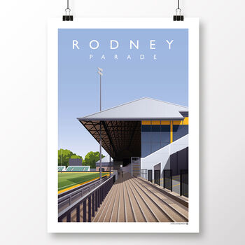 Dragons Rfc Rodney Parade Rugby Poster, 2 of 7
