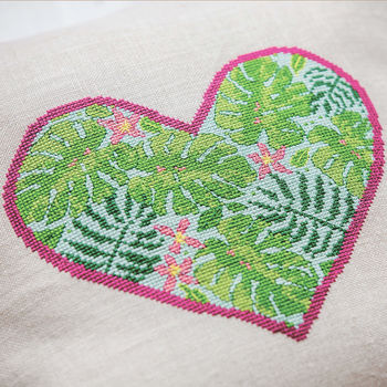 Botanical Heart Cross Stitch Kit, 2 of 4