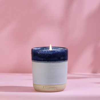 Handmade Rose And Sandalwood Ceramic Soy Candle, 4 of 4