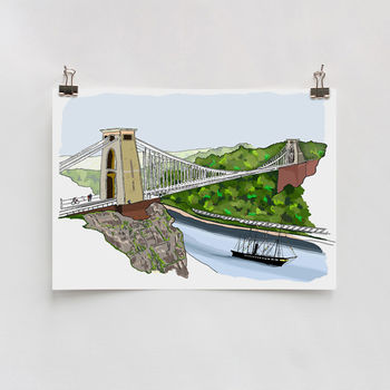 Bristol's Suspension Bridge And Ss Great Britain Print, 2 of 3