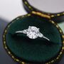 One Carat Cz Ring In Sterling Silver Plain Ring Band, thumbnail 7 of 11