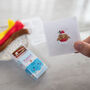 Kawaii Christmas Robin Mini Cross Stitch Kit, thumbnail 1 of 8