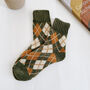 Extra Thick Argyle Check Wool Socks For Men, thumbnail 9 of 11