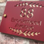 Personalised House Number And Road Foliage Design House Sign Acrylic, thumbnail 2 of 7