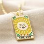 Enamel Tarot Card Necklace In Gold Plating, thumbnail 6 of 12