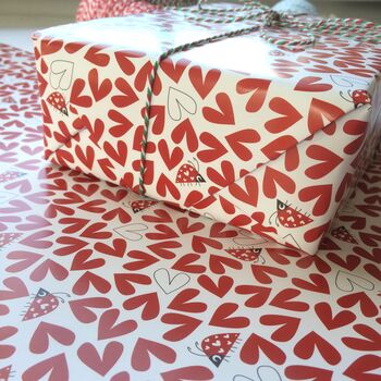 Love Bug Ladybird Wrapping Paper Or Gift Wrap Set, 11 of 12