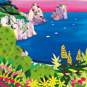 Capri, Italy Travel Poster, Option To Personalise, 3 of 3