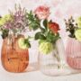 Fluted Wide Glass Vase, thumbnail 1 of 3
