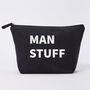 Black Cotton Man Stuff Pouch, thumbnail 1 of 2