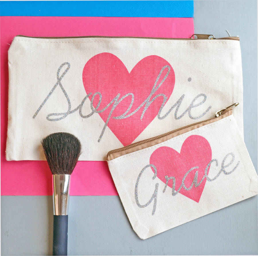 Glitter Personalised Make Up Bag By Solesmith