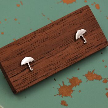 Sterling Silver Umbrella Stud Earrings, 5 of 12