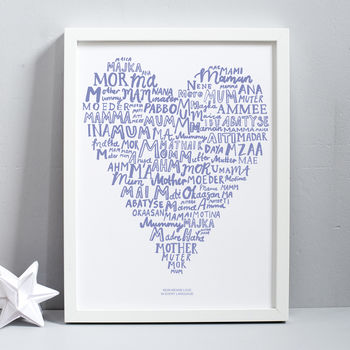 Mum Means Love In Every Language Print, 6 of 7