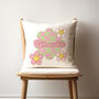 Groovy Flowers Name Cushion, thumbnail 1 of 2