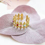 Adjustable Multicoloured Enamel Crown Ring, thumbnail 6 of 7