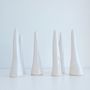 Handmade White Gloss Ceramic Ring Holder Cones, thumbnail 5 of 11