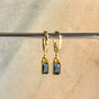 Baguette Crystal Hoop Earrings, thumbnail 3 of 4