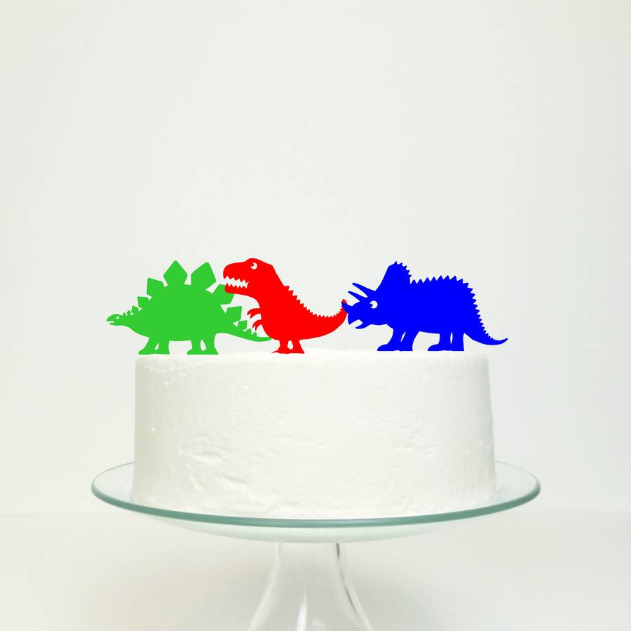 dinosaur cupcake toppers by miss cake