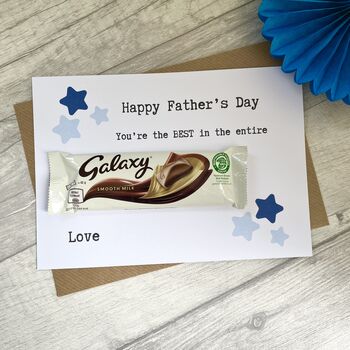 Happy Father's Day Chocolate Galaxy Open Card, 2 of 2