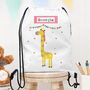 Personalised Children's Giraffe Waterproof Swim Bag, thumbnail 1 of 8