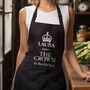 Personalised 'Wears The Crown' Apron, thumbnail 1 of 2