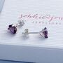 Personalised February Birthstone Earrings, thumbnail 2 of 5