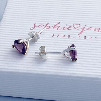 Personalised February Birthstone Earrings, 2 of 5