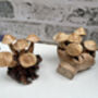 Handcrafted Wavy Cup Mushroom Sculpture Ornament On Natural Teak Root, thumbnail 5 of 5