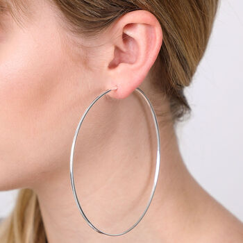 Hoop Earrings In Sterling Silver, 3 of 6