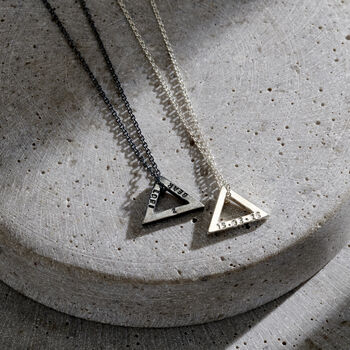 Men’s Mini Open Triangle Necklace, 5 of 6