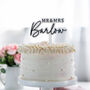 Mr And Mrs Surname Acrylic Topper, thumbnail 1 of 3