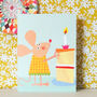 Mouse And Cake Mini Card, thumbnail 4 of 5