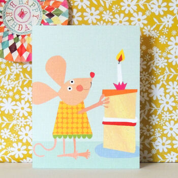 Mouse And Cake Mini Card, 4 of 5