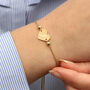 Personalised Silver Or 18ct Gold Plated Heart Bracelet, thumbnail 1 of 5