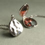 Sterling Silver Pebble Locket Necklace, thumbnail 1 of 9