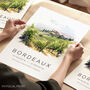 Bordeaux Travel Print Of The French Wine Region, thumbnail 1 of 7