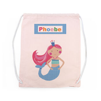 Personalised Mermaid Pe Kit Bag, 8 of 12
