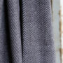Personalised Embroidered Unisex Grey Herringbone Scarf, thumbnail 4 of 7