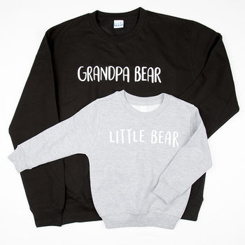 Grandad And Me Bear Sweatshirt Jumper Set, 2 of 11