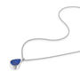 Men's Teardrop Lapis Urn Necklace 925 Sterling Silver, thumbnail 2 of 6