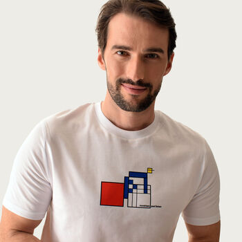 Mondrian Goes Cycling White T Shirt, 4 of 6