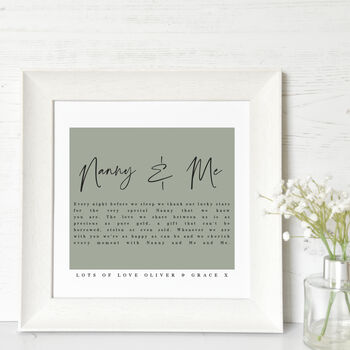 Personalised Grandma And Me Print With Verse, 2 of 4