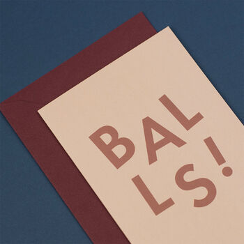 'Balls' Funny Sorry And Get Well Card, 3 of 4