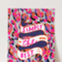 'Simply The Best' Neon Leopard Print Quote Print, thumbnail 1 of 4