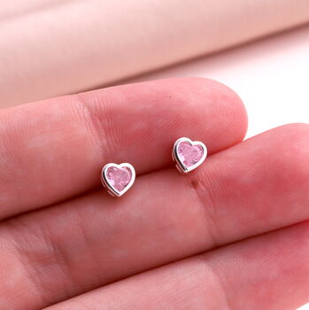 Baby Girl Heart Earrings In Terrarium Bottle, 3 of 5