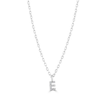 Sterling Silver Crystal Initial Necklace, 4 of 10