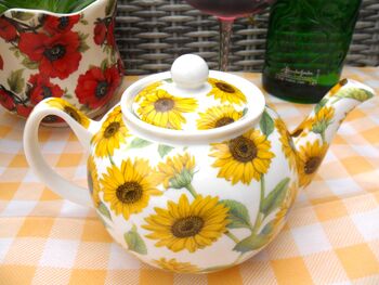 Two Cup Teapot In Sunflower Design, 4 of 7