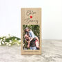 Personalised Couples Names Heart Wooden Tea Light Holder 13cm, thumbnail 4 of 5